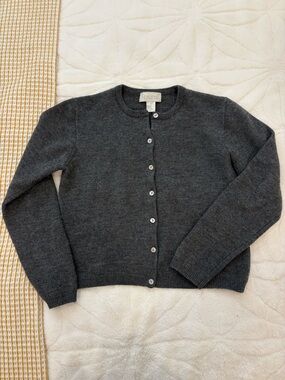 Charcoal Grey Wool Cardigan